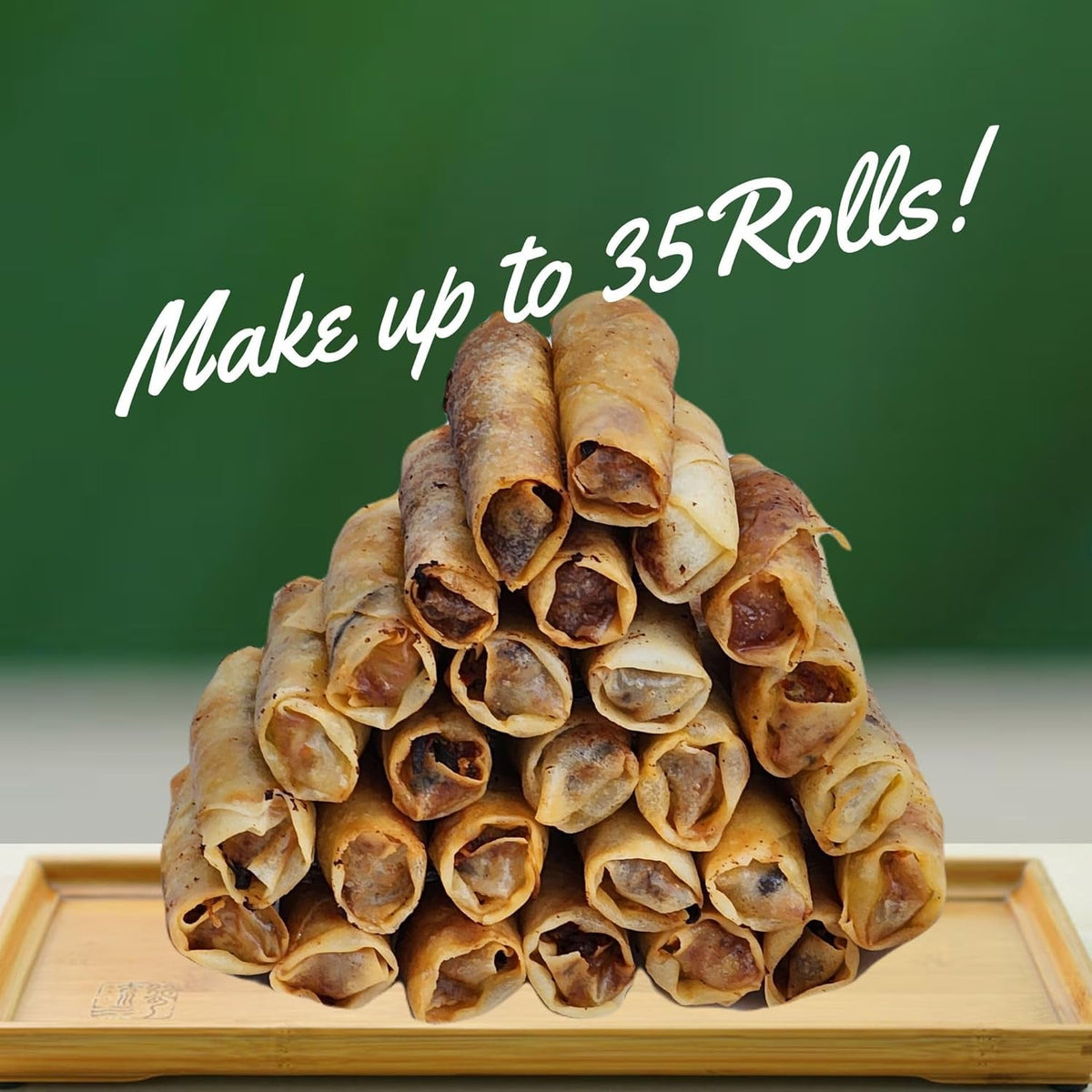 35 Sheets of Premium Rice Papers Wrappers (米纸) for Spring Rolls (春卷), Wonton (餛飩), Egg-Rolls (蛋卷), Lumpia, Samosa, Dumpling, Sushi; Low Carb, Gluten-Free, 22Cm round (1PACKS 12 Oz)