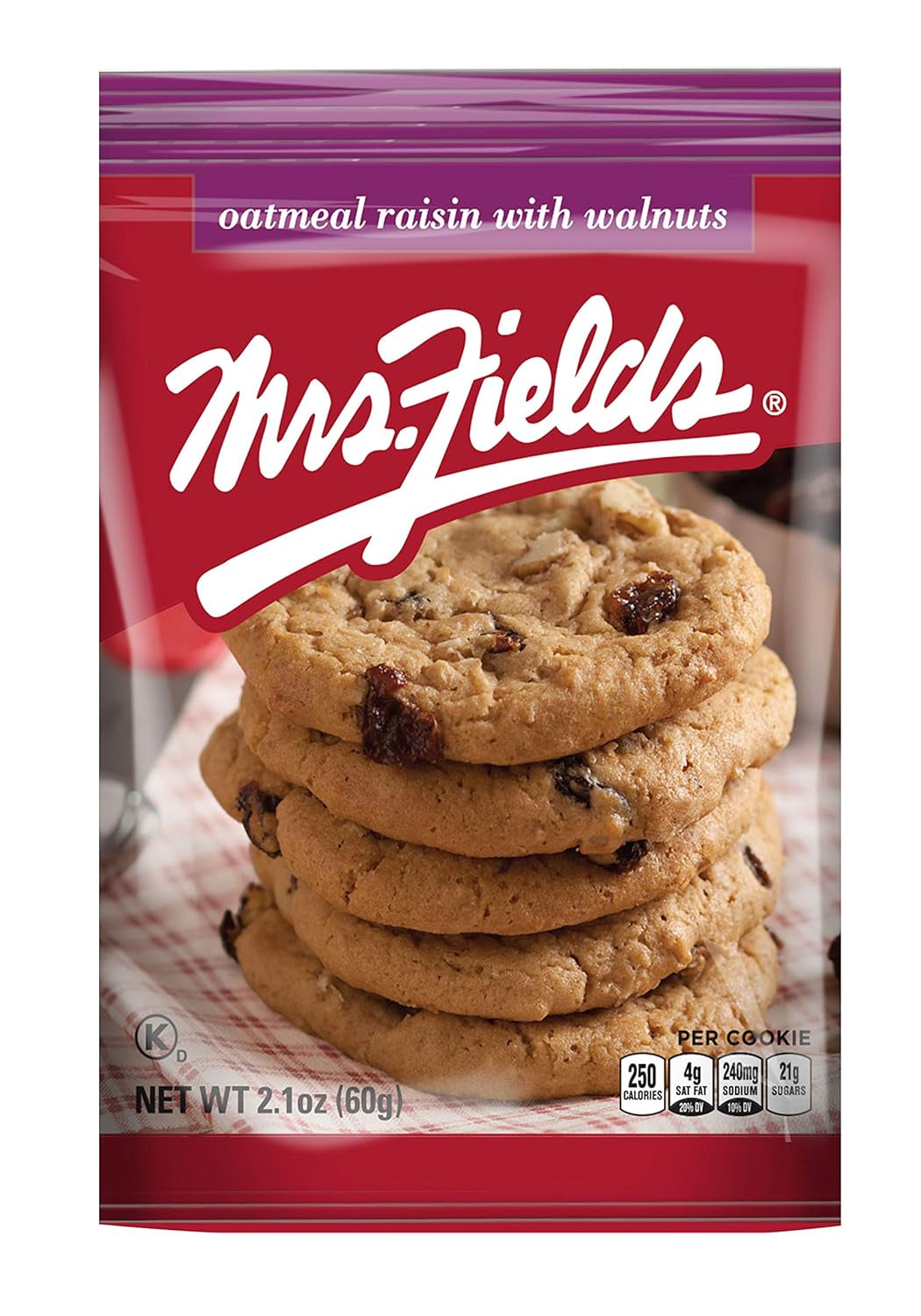 Oatmeal Raisin with Walnuts Cookies, 12 Count(2.1 Oz per Unit)