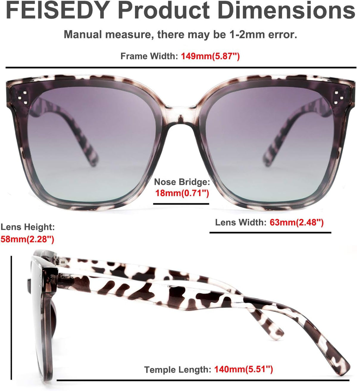 Retro Square Polarized Sunglasses Women Men Vintage Minimalist Shades B2600