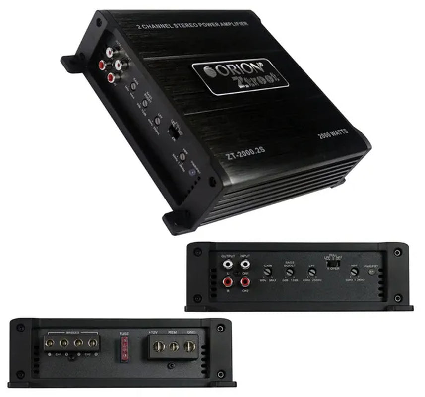 ORION ZT-2000.2S ZT 2-CHANNEL CLASS AB COMPACT CAR AUDIO AMP AMPLIFIER 2000W MAX