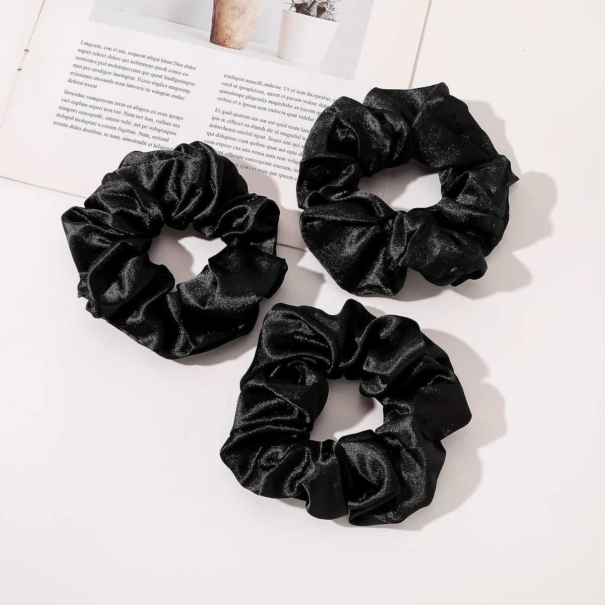 Scrunchies Hair Ties Satin Scrunchies Soft than Silk Scrunchies Elastics Bands Ponytail Holder Pack of Neutral Scrubchy Hair Accessories Women Girls (8Pcs)