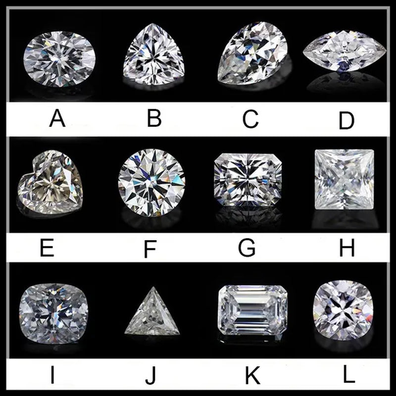 8mm D Color Loose Moissanite 2ct VVS1 Excellent Round Brilliant Cut Jewelry Making Stone DIY material