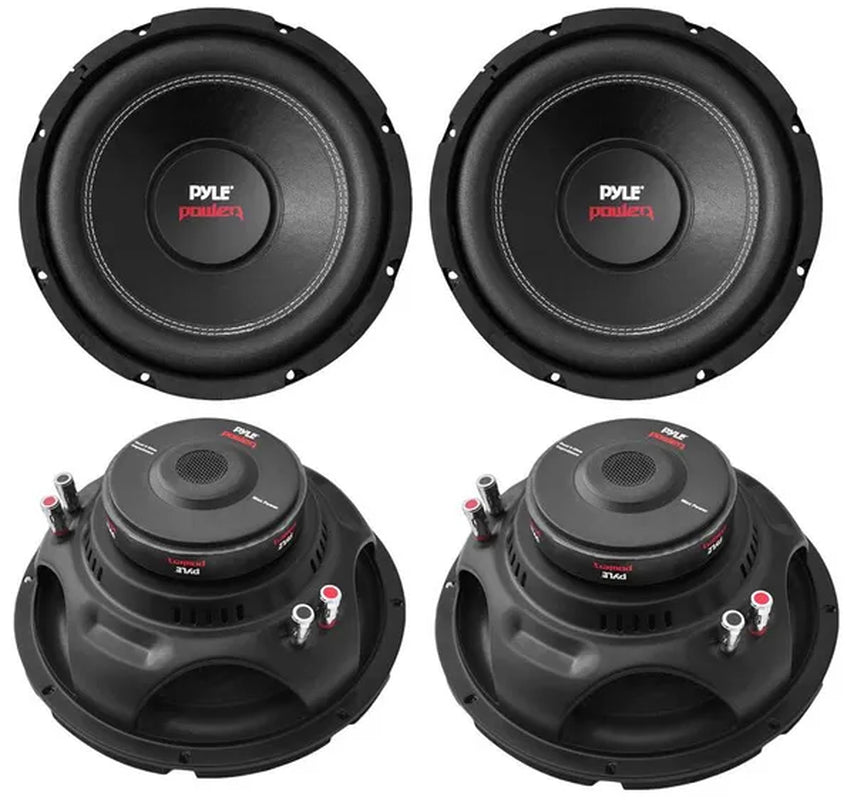Pyle 12" 6400W 4-Ohm DVC Car Stereo Power Audio Subwoofer Set, 4Pk | PLPW12D