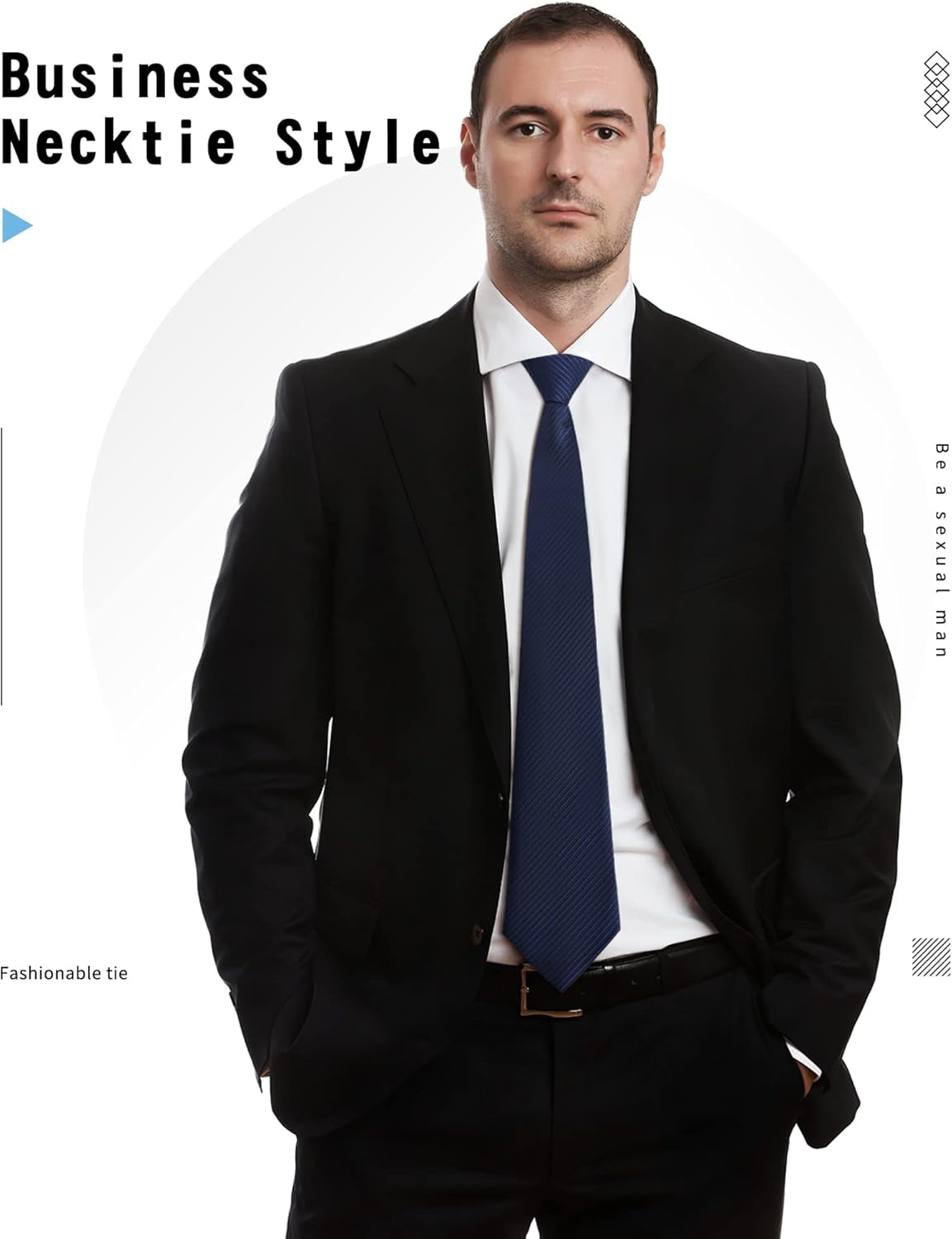 8 Pieces Zipper Tie for Men Adjustable Necktie Pre Tied Clip on Men