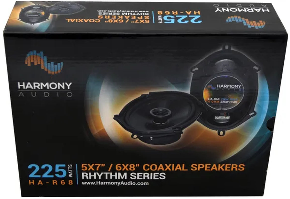 Harmony Audio HA-R68 Car Stereo Rhythm Series 5X7 6X8 Replacement 225W Speakers