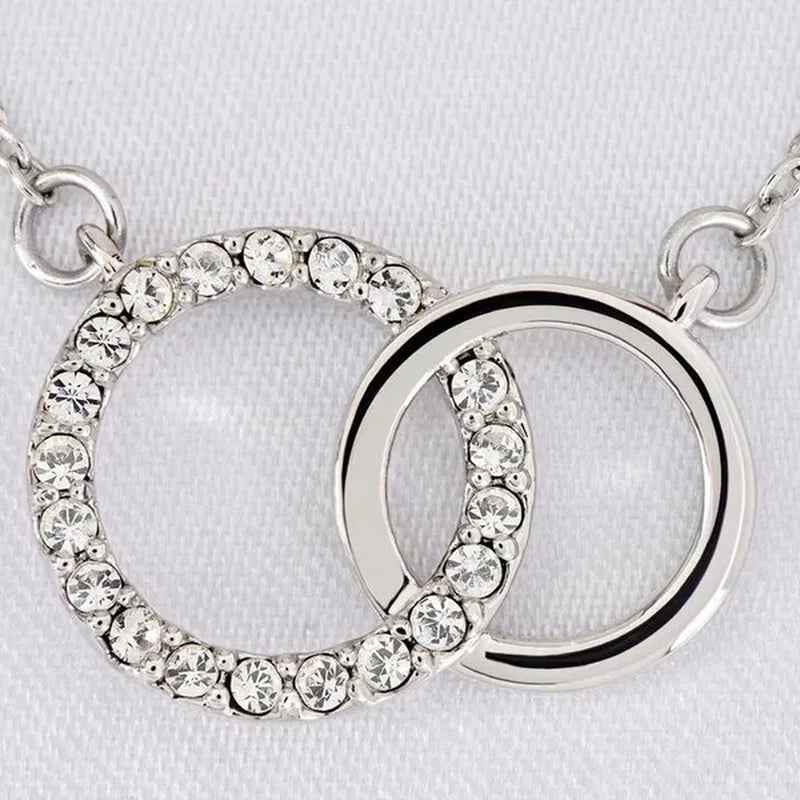 To My Beautiful Aunt 925 Sterling Silver Cubic Zirconia Perfect Pair Necklace Message Card Gifts Aunt Necklace Gift