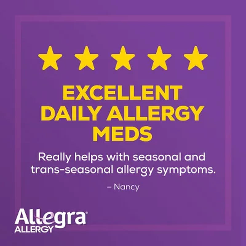 Allegra 24-Hour Indoor/Outdoor Allergy Relief Tablets, 180 Mg 110 Ct.