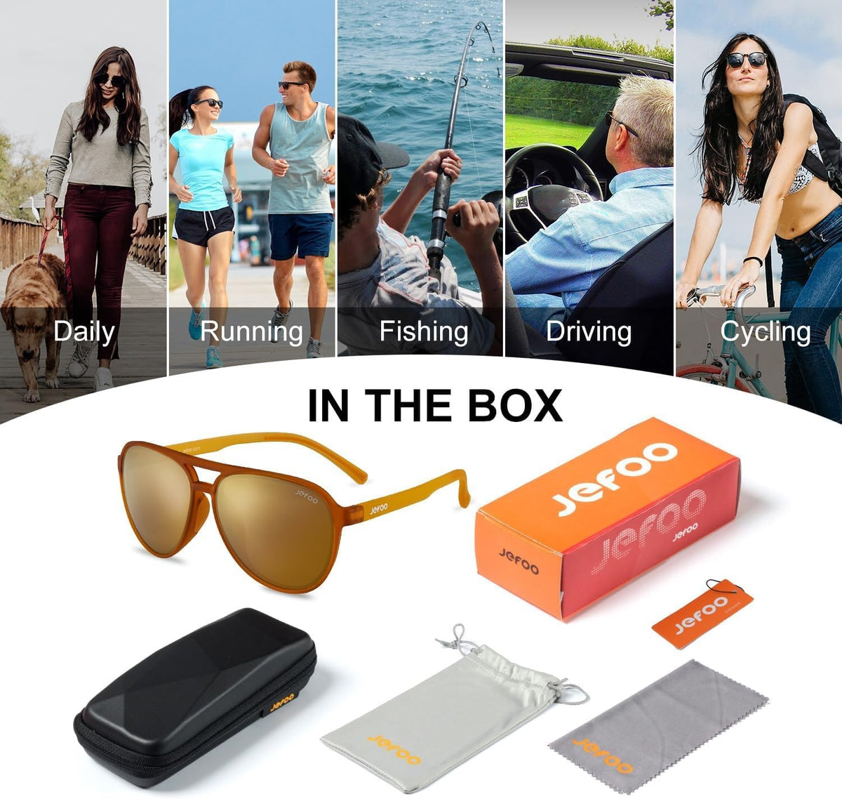 Polarized Aviator Sunglasses for Women Men Retro Trendy Sports Sunglasses for Outdoor UV400 Protection