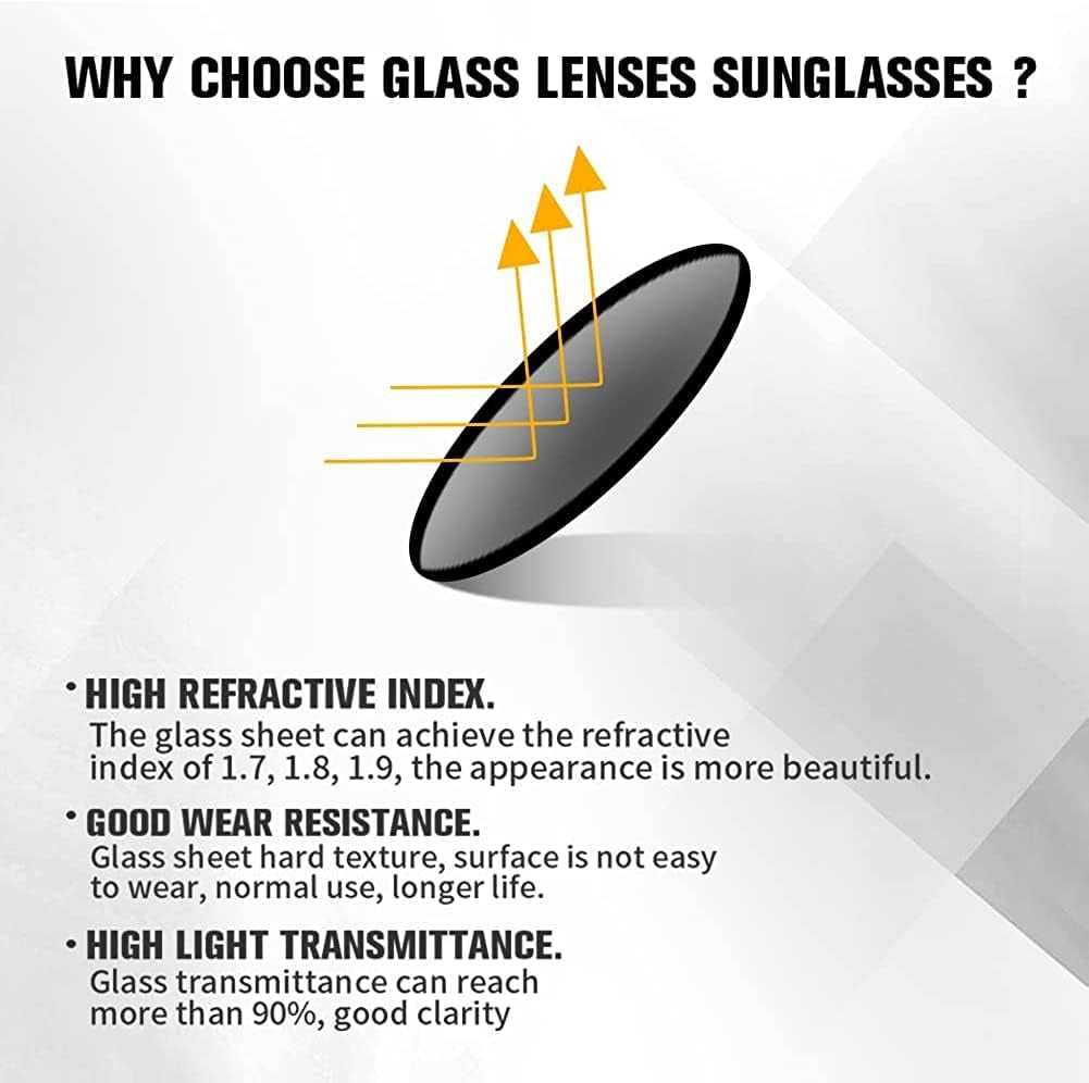 Small Square Sunglasses for Women Men 100% Real Glass Lens Hexagonal Frame