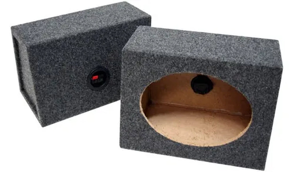 Car Audio Custom 6" X 9" Sealed Speaker Wedge Gray Carpet Enclosure Unloaded Box