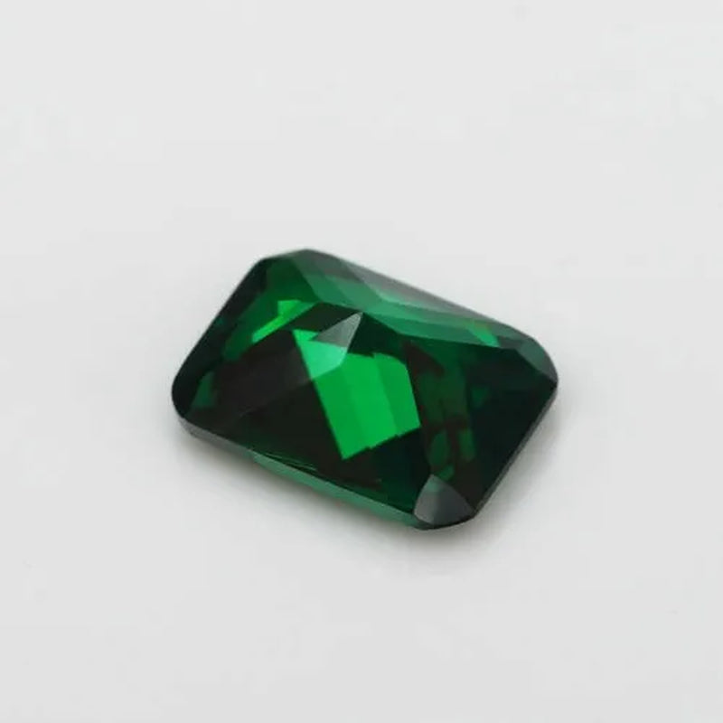 5x7mm 1.53ct Green Emerald Sapphire Rectangle Cut Shape AAAAA VVS Loose Gems