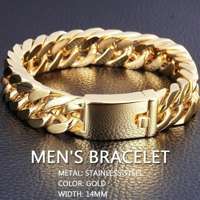 Luxury Fashion Creative Men's and Women's Bracelets Gold Black Silver Bracelets Party Hip-hop Bracelets Punk Bracelets Birthday Party Jewelry Gifts