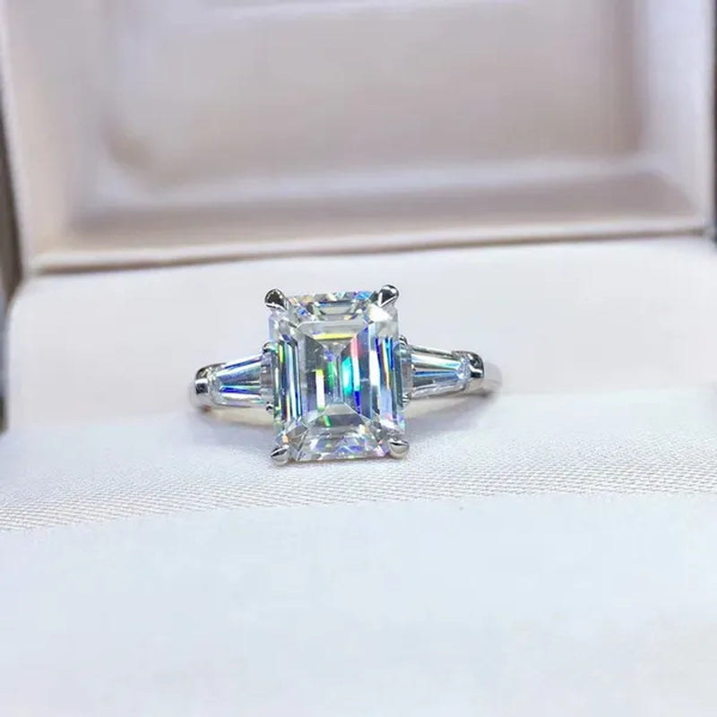 emerald cut diamond engagement ring