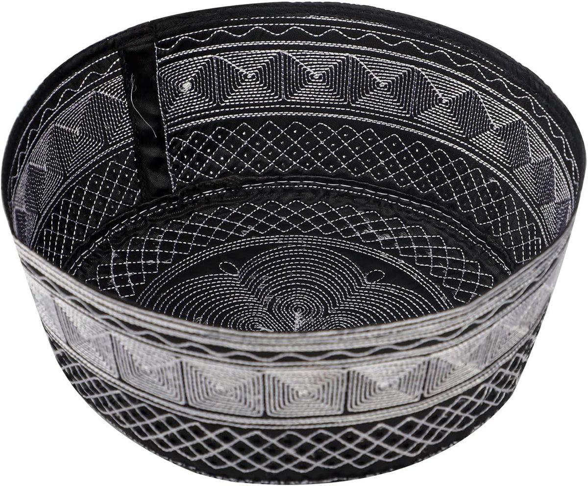 Muslim Prayer Kufi Hat for Men Boys Islamic Beanie Skull Cap Prayer Headwear Embroidery Kofia Topi Sun Hat Ramadan Eid Gift