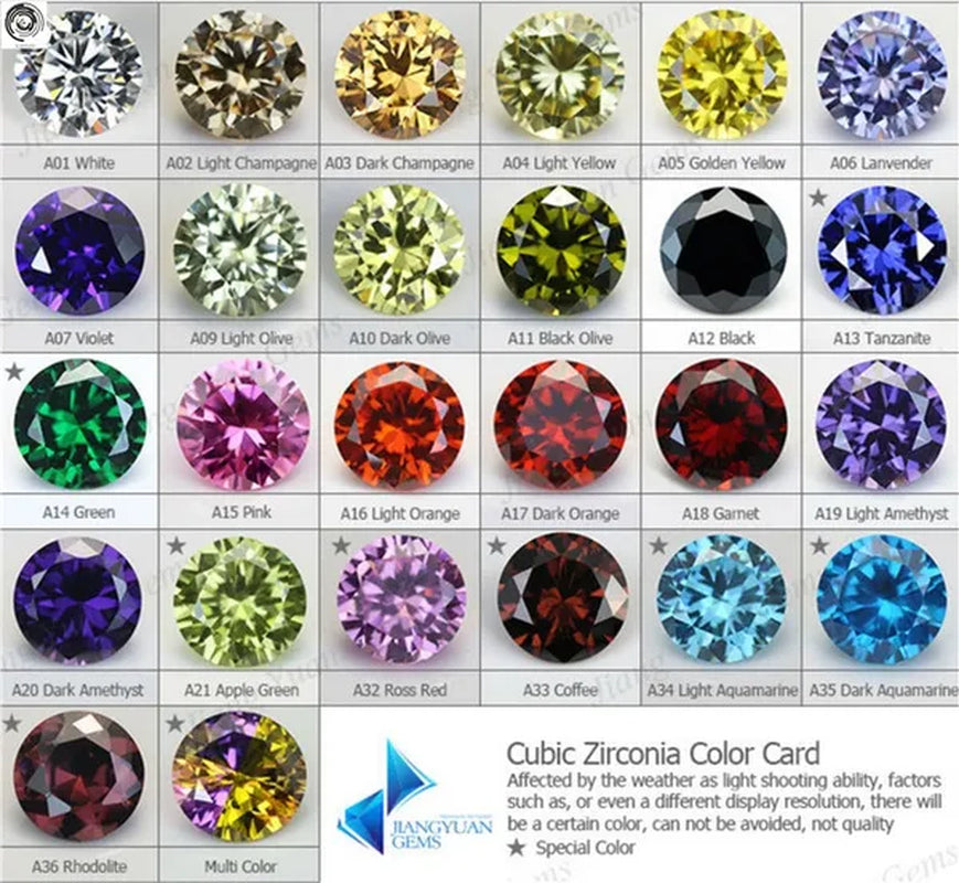 YJY/ 8~10mm AAAAA Round White Gemstone Zircon Diamonds Round Cut Loose Gemstones/YJY