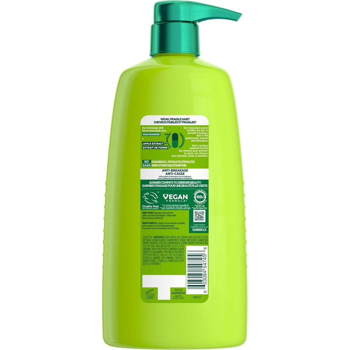 Fructis Grow Strong Shampoo, 33.8 Fl Oz, 1 Count (Packaging May Vary)