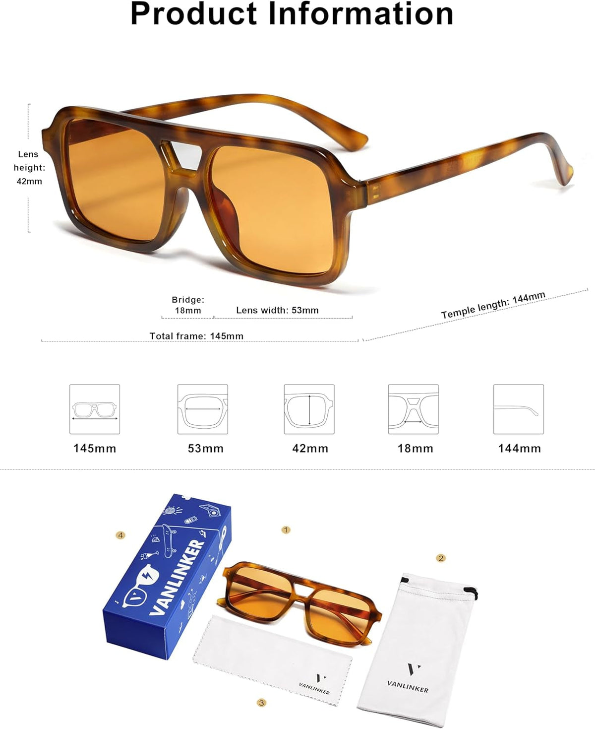 Retro 70S Square Aviator Sunglasses for Women Men Vintage Trendy Rectangle Sun Glasses VL9816