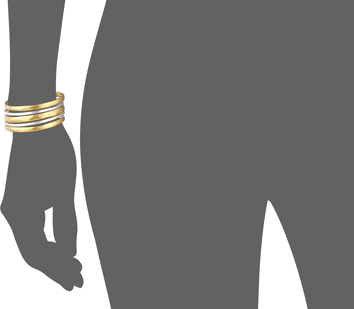Two Tone Cuff Bracelet