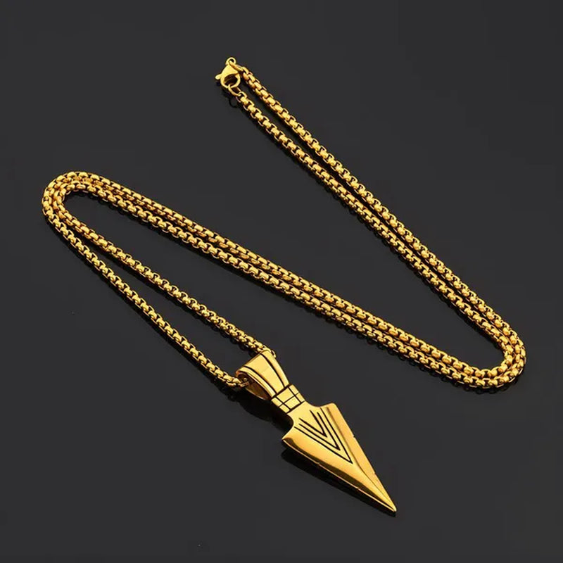 Men's Fashion Jewelry Black Gold Silver Color Pendant Long Chain Necklace Mens Necklaces