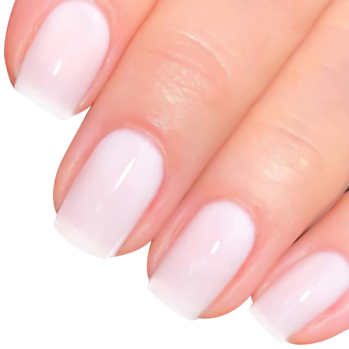 Milky White Gel Nail Polish 15ml Nude Gel Polish Clear Jade White Translucent Soak Off U V Sheer Neutral Gel Nail French Manicure for Nail Art Gel 0.5Oz