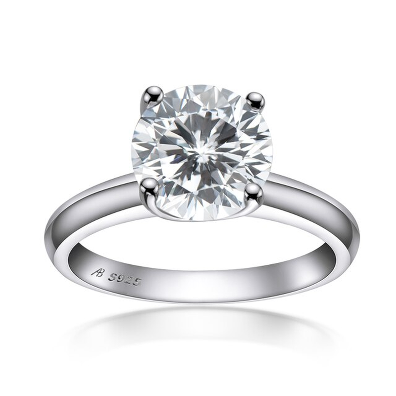 3.0Carat D Color Moissanite Diamond Solitaire Wedding Rings for Women 100% 925
