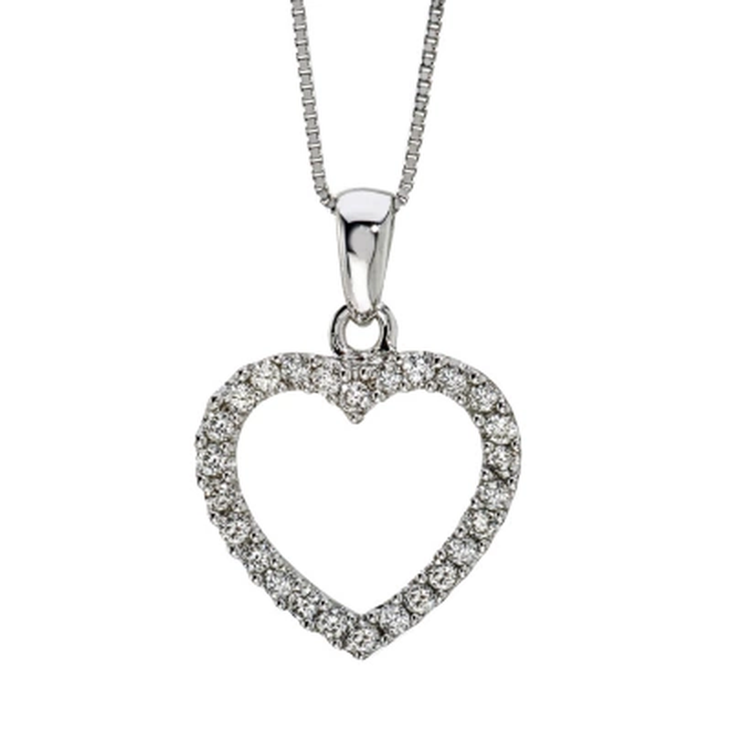 0.25 Ct. T.W. Diamond Heart Pendant in 14K Gold (H-I, I1)