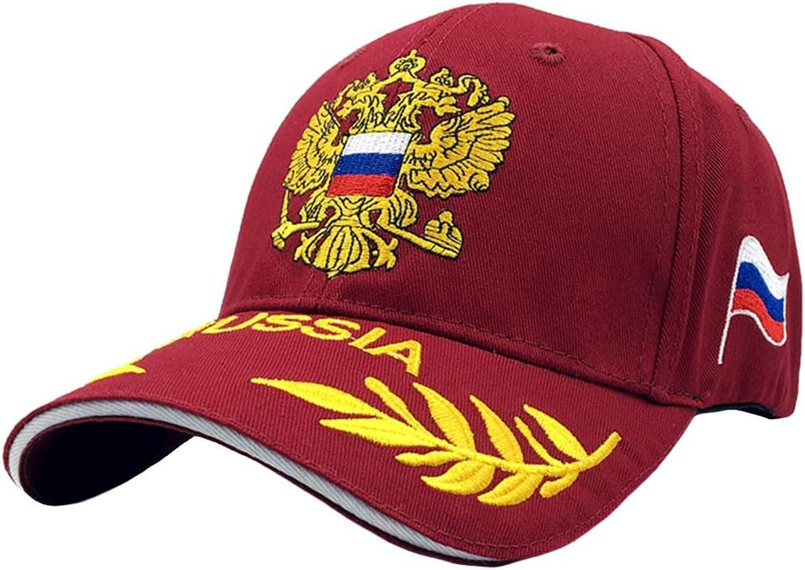 Men Women Baseball Cap Russia Russian Country Flag Coat of Arms Imperial Two Headed Eagle Emblem Badge Patriot