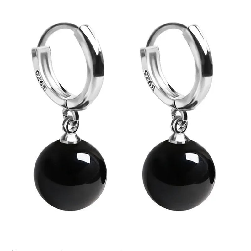 Exquisite and Fashion Yellow Agate Jade Drop Earrings for Women Luxury Stone Pearl Hoop Earrings Bridal Wedding Party Anniversary Gift Fashion Jewelry