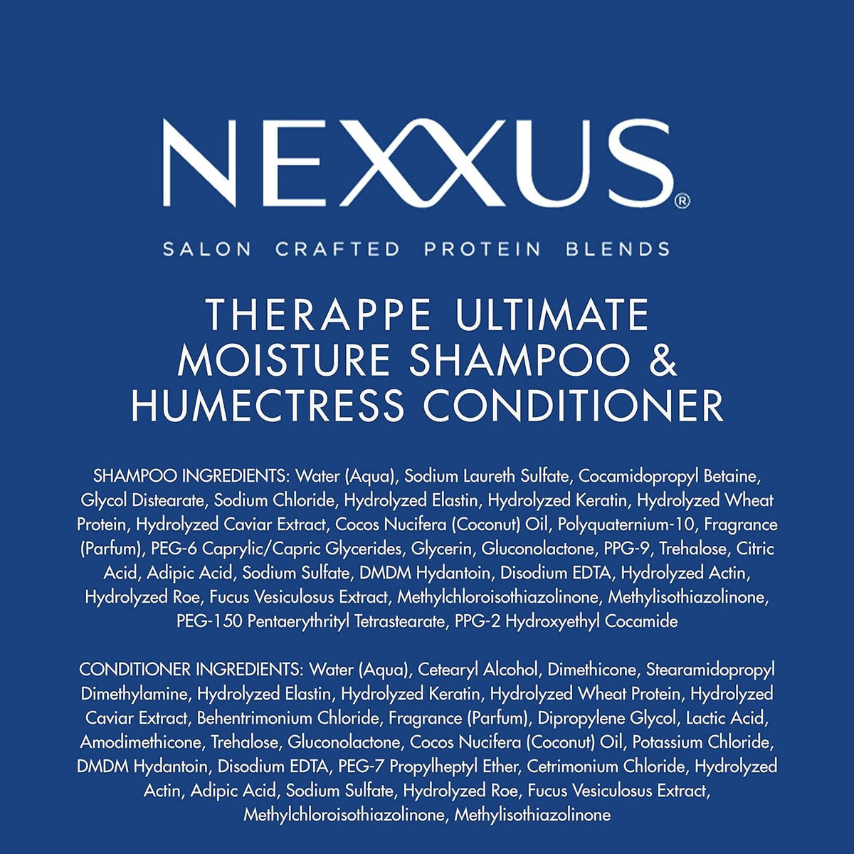 Shampoo and Conditioner Therappe Humectress 2 Count for Dry Hair Silicone-Free, Moisturizing Caviar Complex and Elastin Protein 33.8 Oz