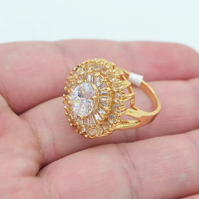Women Luxury Purple Cubic Zirconia CZ Wedding Ring Jewelry