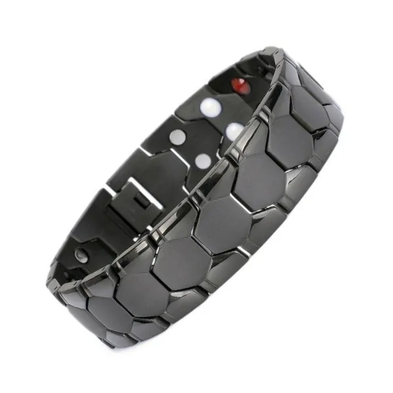Hot sale! 2020 New Black Mens Energy Bracelet 4000 Gauss Titanium Magnetic Health 4 In 1 Bracelet Bio Therapy Fashion Stainless Steel Bracelet Pulsera De EnergΓa