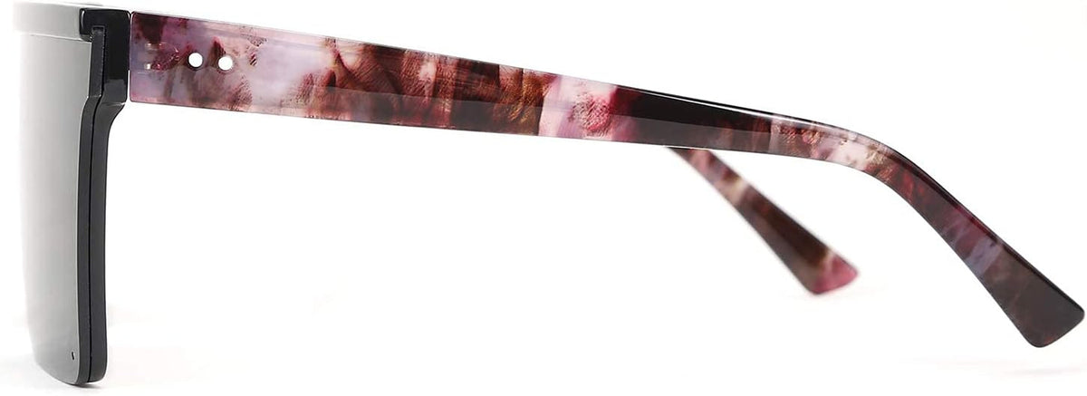 Oversized Sunglasses Mens Womens Flat Top Square Trendy Visor Shades UV400 B2470