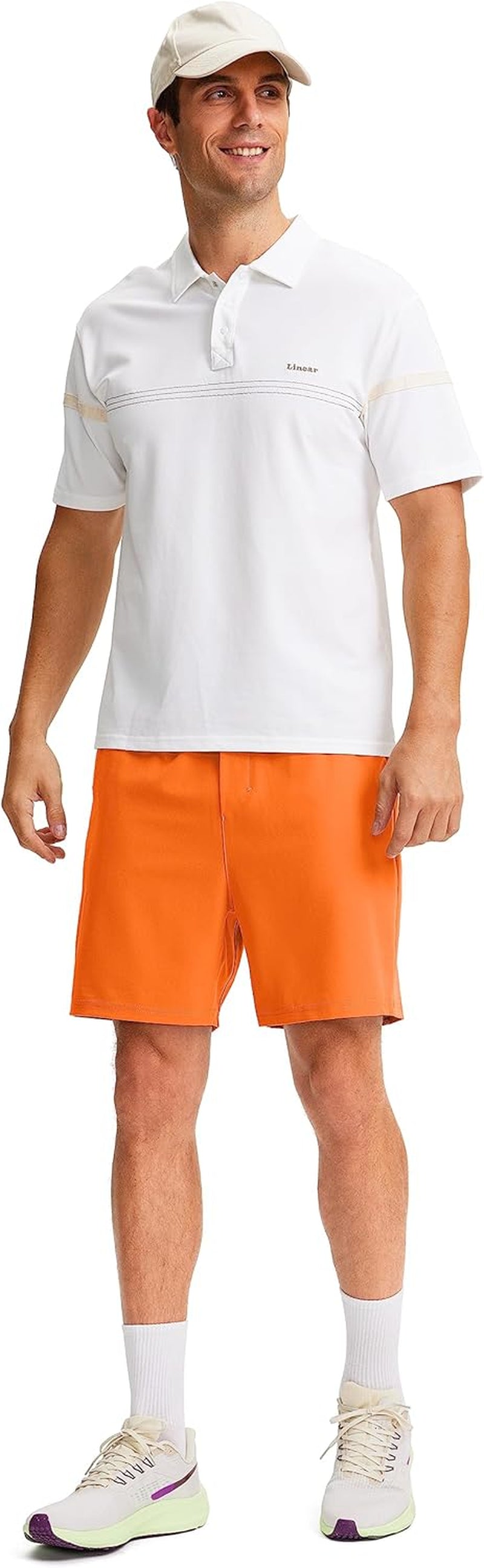 Men'S 2 in 1 Running Shorts with Liner 7 Inch Training Gym Athletic Workout Shorts for Men with Zipper Pockets