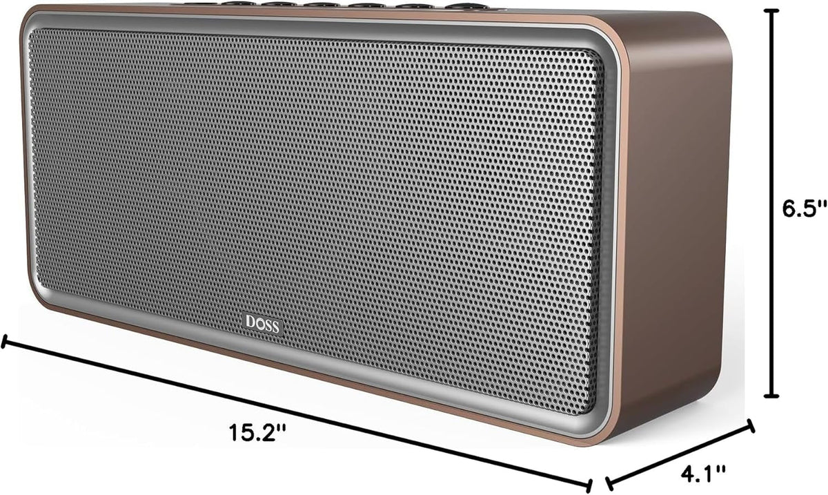Soundbox XL Bluetooth Speaker with Subwoofer, 32W Loud Sound with Booming Bass, Dual DSP Technologies, 10H Playtime, USB-C, TWS, 2.1 Audio Channel for Home, Indoor and Office - Gold