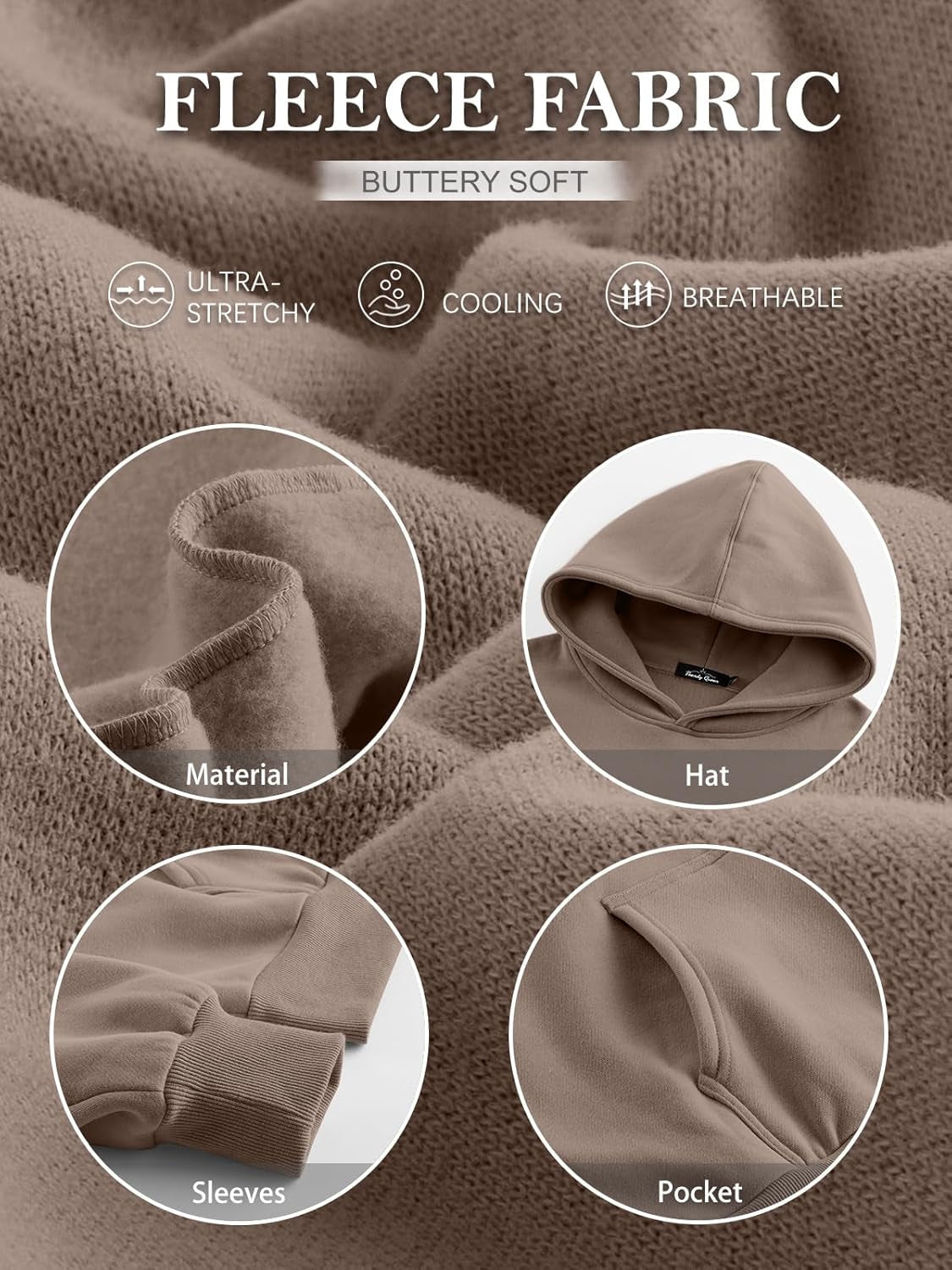 Womens Oversized Hoodies Fleece Sweatshirts Sweaters Spring Outfits 2025 Pullover Fall Winter Clothes