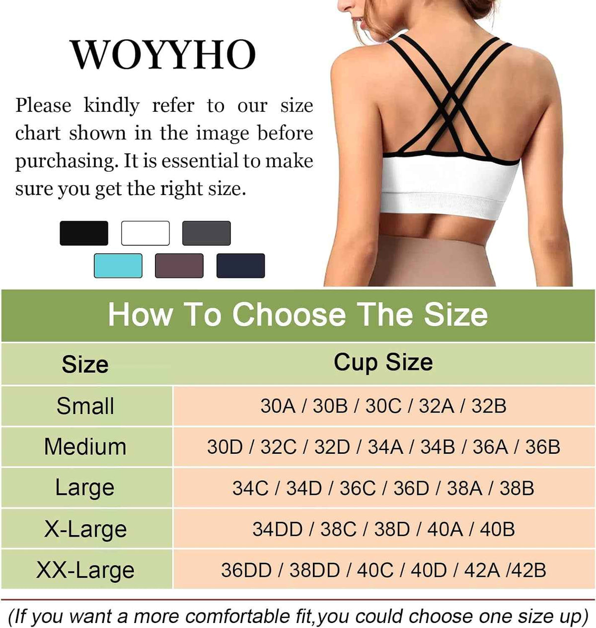 Cross Back Sports Bra for Women Padded Strappy Yoga Bra Medium Support Workout Bra for Athletic Gym Fitness 3 Pack