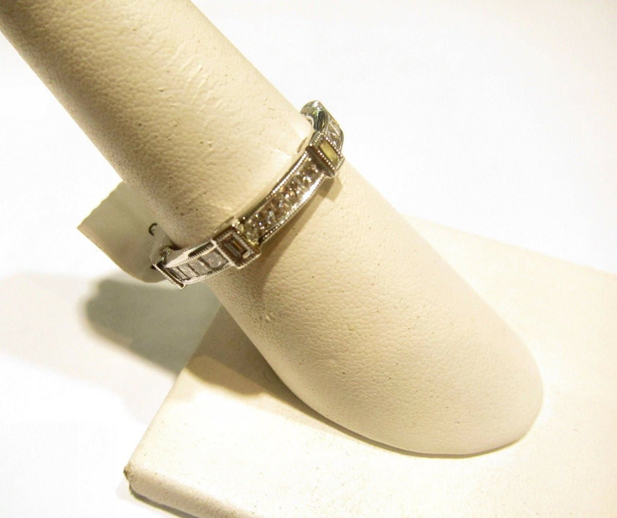 DIAMOND ETERNITY BAND PRINCESS BAGUETTE ALL AROUND SET