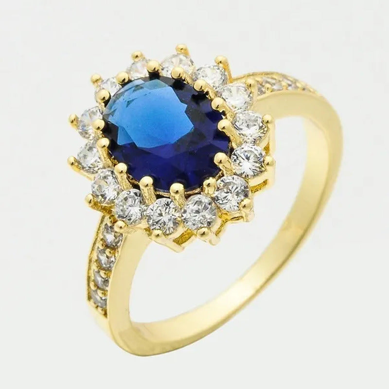 5-Color Noble 3.16Ct Sapphire/White/Emerald/Ruby/Amethyst Diamonique Wedding Eng