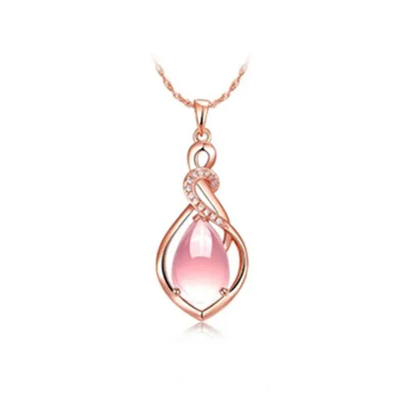 Mother'S Day Gift Good Color Lotus Stone Charm New Fashion Shape Jewelry Opal Wo