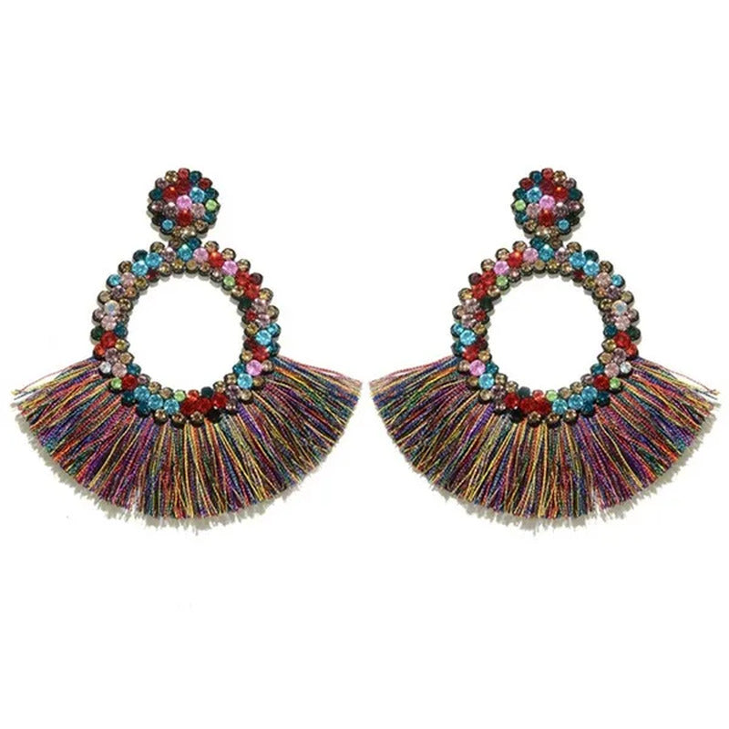 Tassel Earrings Women Punk Earings Fashion Jewelry Hanging Crystal Star Girls Ea