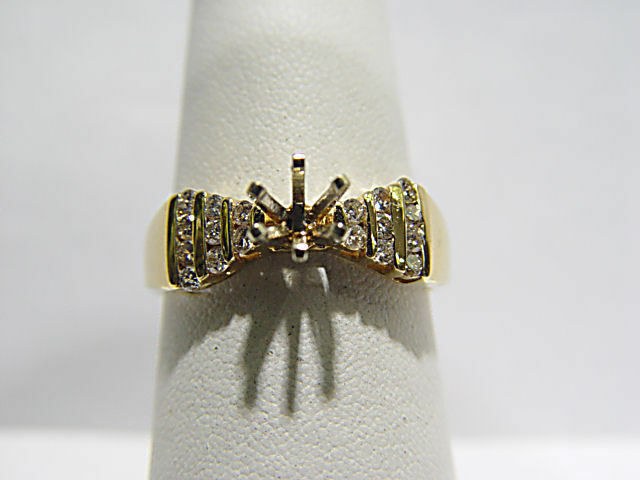DIAMOND ROUND BRILLIANT SHAPE CHANNEL SET SETTING 6 PRONG