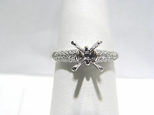 DIAMOND ROUND BR SHAPE PAVE SET SETTING 4 PRONG SET