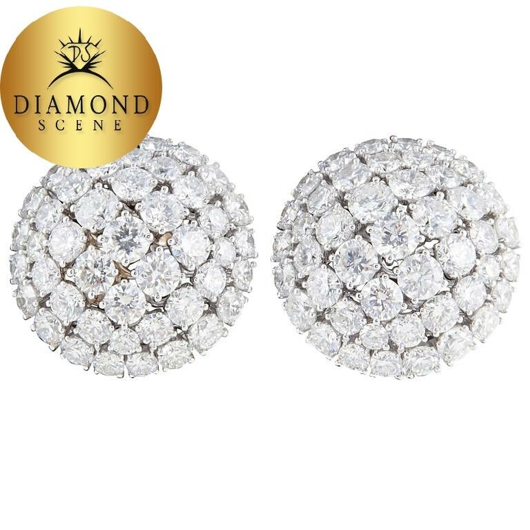 Diamond Scene Beautiful Diamond gold Dome Earrings