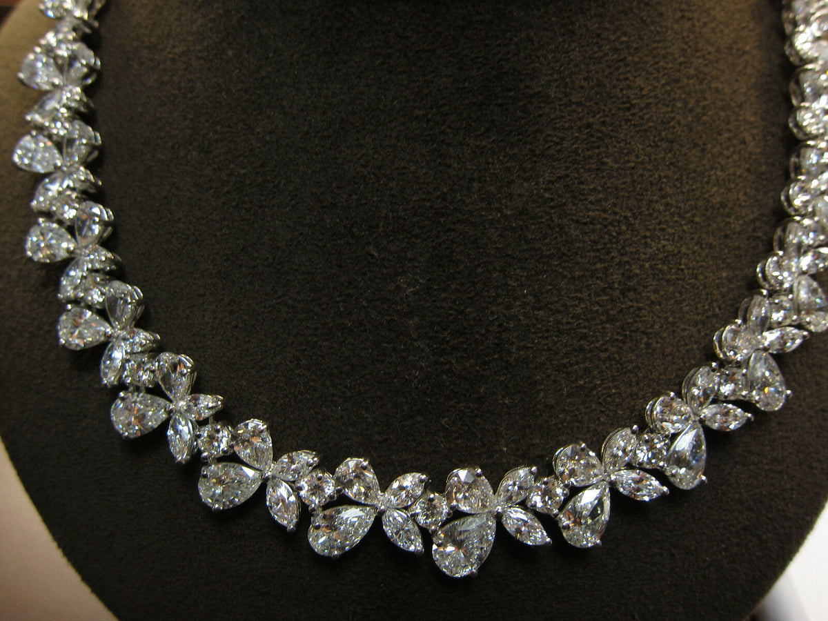 DIAMOND NECKLACE MULTI-SHAPE DIAMOND SET PRETTY DIAMOND NECKLACE SET DIAMOND