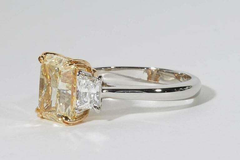 GIA Certified Fancy Yellow Diamond Engagement Ring