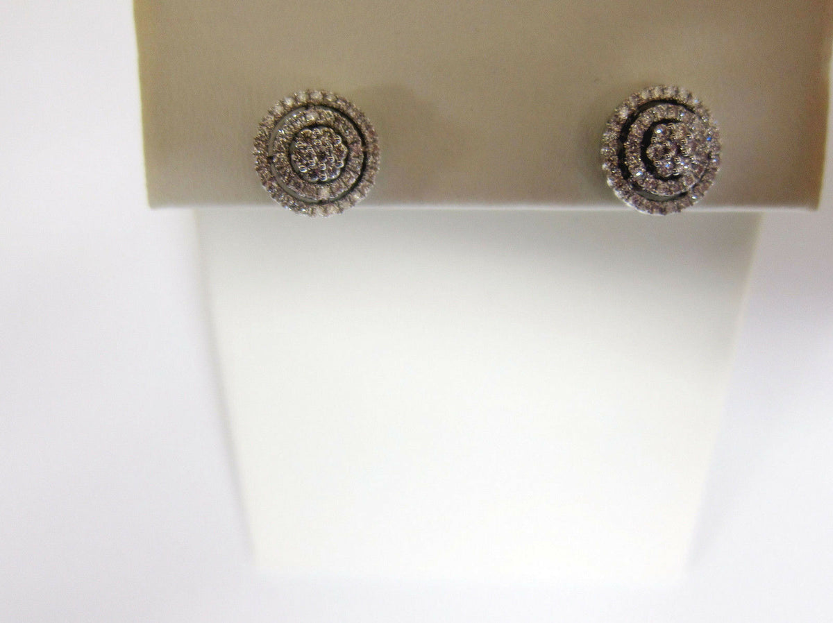 DIAMOND ROUND BRILLIANT HALO DOUBLE SET EARRING