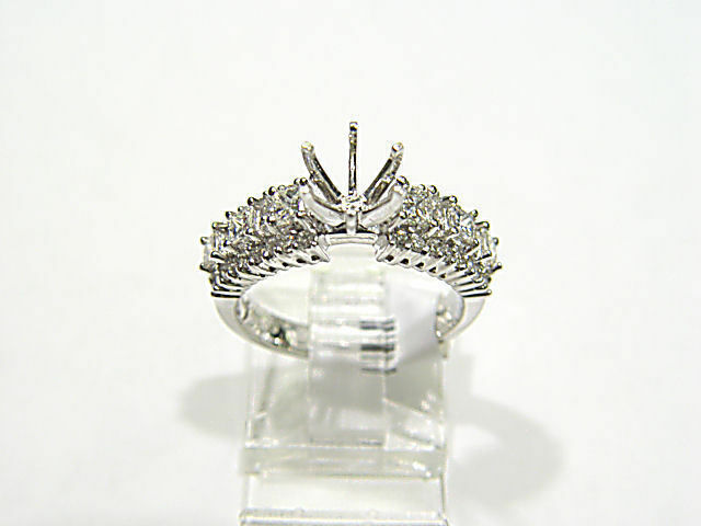 6 PRINCESS ROUND BRILLIANT DIAMOND SETTING 6 PRONG