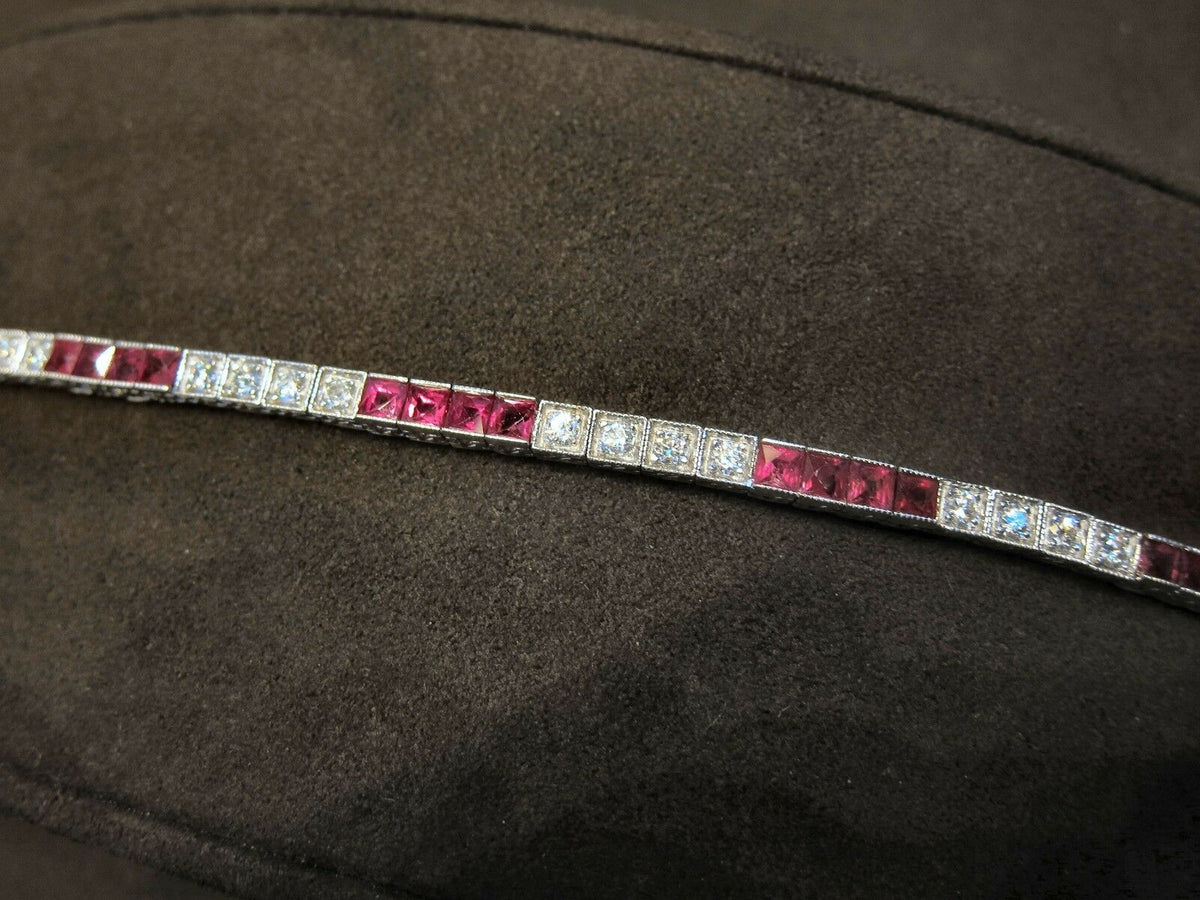 RUBY PRINCESS SHAPE 24 STONE SET DIAMOND 24 ROUND BRILLIANT