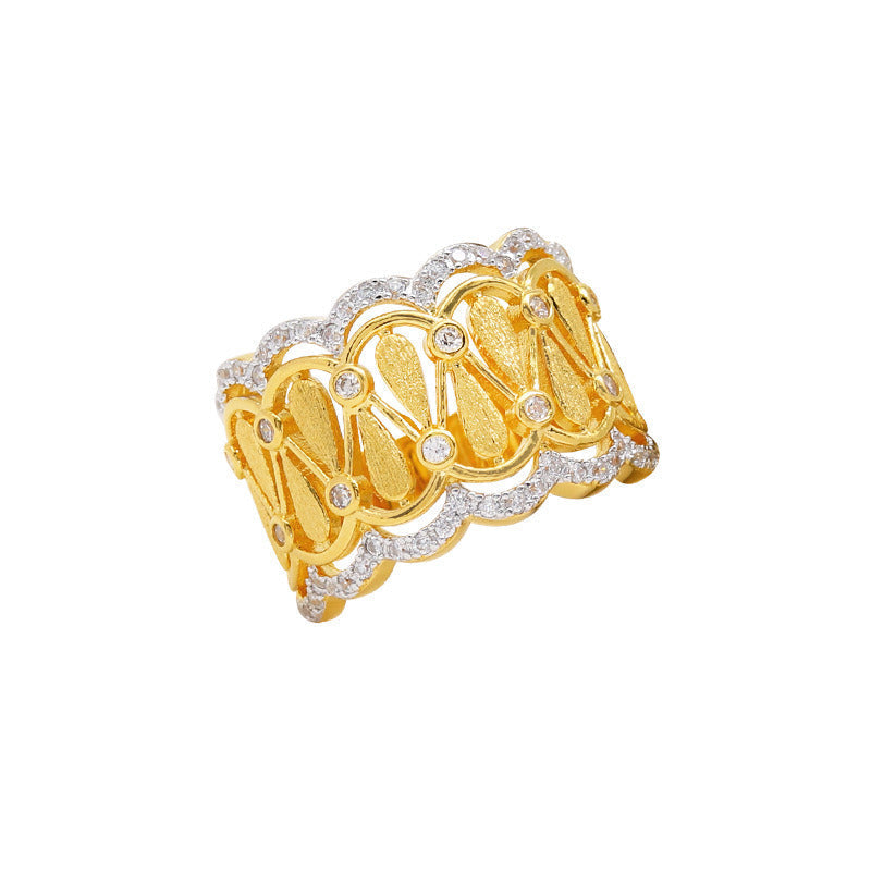 Brushed Ring S925 Silver Starry Brushed