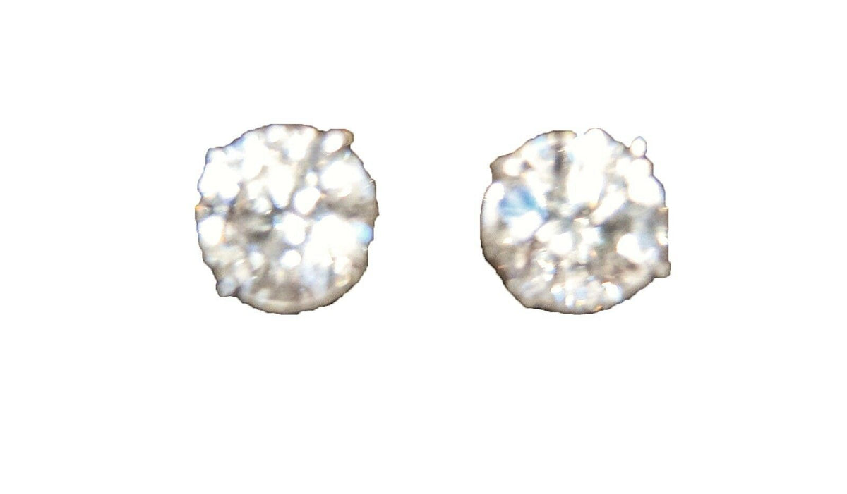 DIAMOND STUD EARRING ROUND BRILLIANT DIAMOND TWO, 2.45 CT TOTAL WEIGHT EARRING
